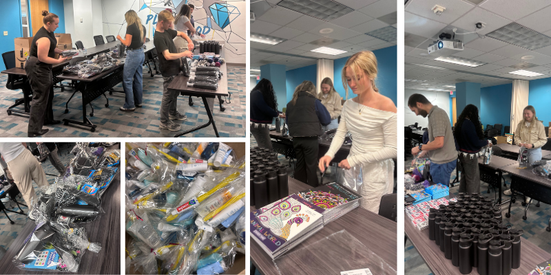 Townsquare employees volunteering for Ronald McDonald House charity