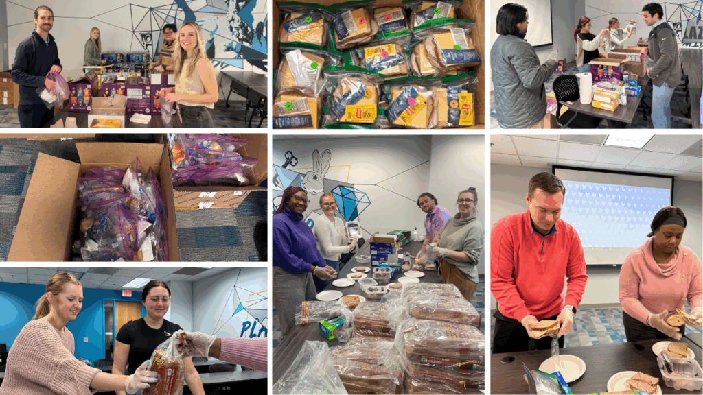 Townsquare employees volunteering for Roof Above charity